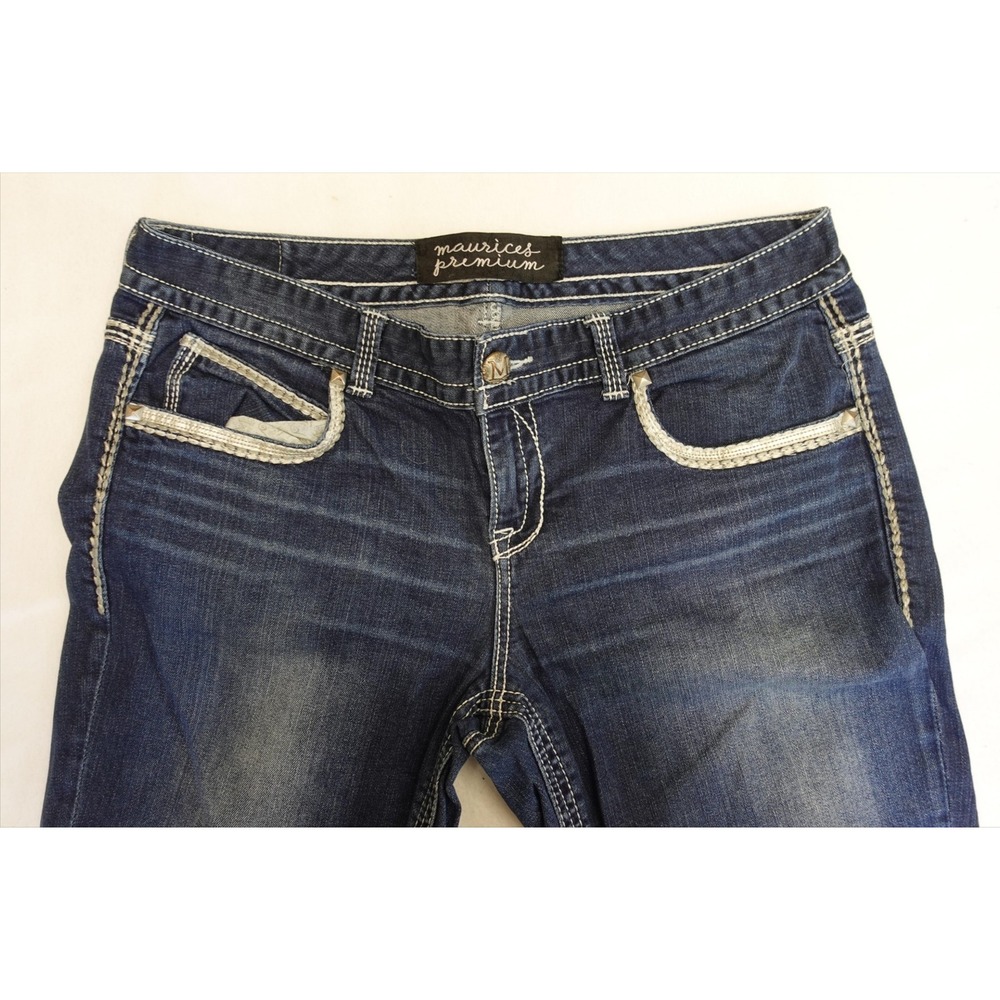 Maurices Jeans Juniors 15/16 Blue Medium Wash Bootcut Stretch Denim Pockets